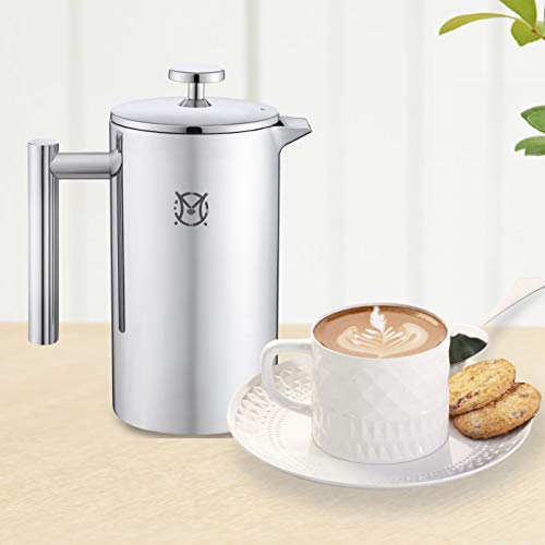 French Press Coffee Maker (Stainless Steel / 24 fl oz (750 ml))