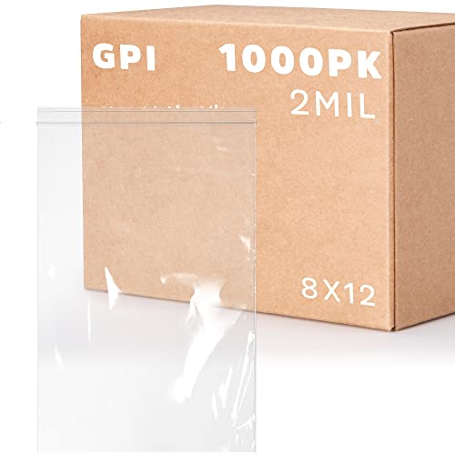 GPI 8" x 12" Zip Bags (1000 Count)