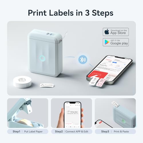 D110 Mini Label Maker Machine with Tape for Home School