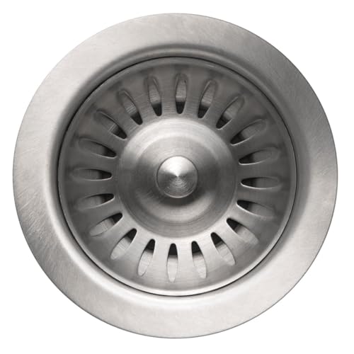 190-9180 - 3-1/2 inch Stainless Steel Kitchen Sink Basket Strainer, Durable Food Catcher Stopper for Metal Kitchen Sink, Ideal for Filtering Waste and Preventing Clogs (3.5 Inch - Stainless Steel)