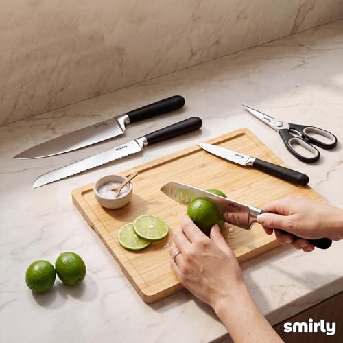 14 Piece Kitchen Knife Set with Block (Black)