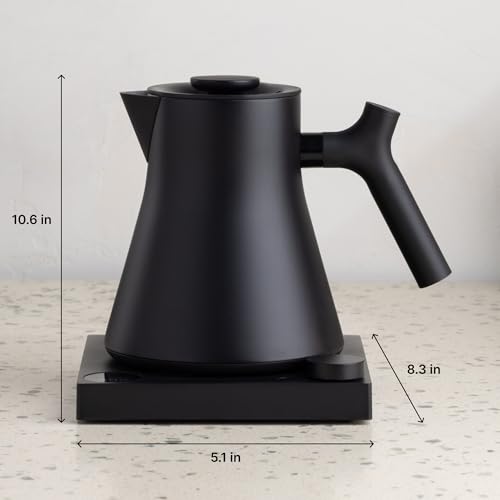 Corvo EKG Pro Small Electric Tea Kettle for Coffee (Matte Black with Walnut Handle / Corvo EKG Pro)