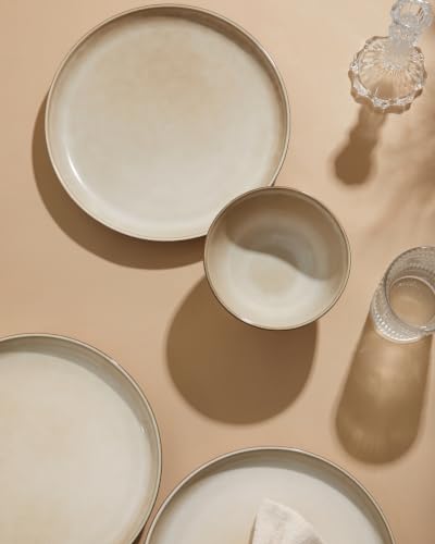 Stoneware Dinnerware Sets for 6 (Mocha Beige / Set (18pcs))