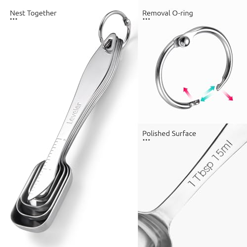 Narrow Square Measuring Spoons (6.6in)