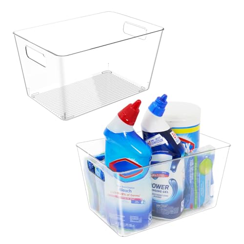 4 Pack Clear Plastic Storage Bins (4 Count)