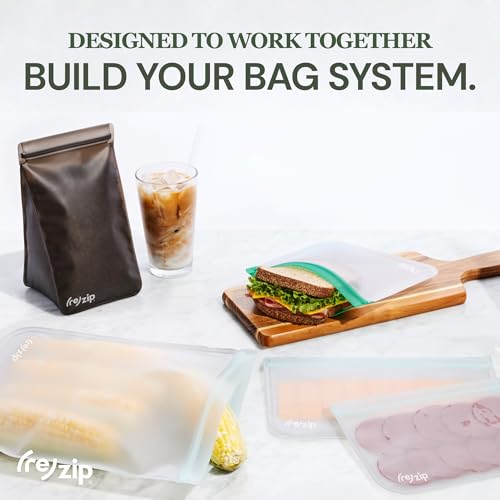 Reusable Gallon Freezer Food Storage Bags (4 Pack (Clear))