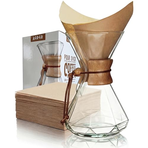 Pour Over Coffee Maker Set (Diamond Design / 34 Ounces)