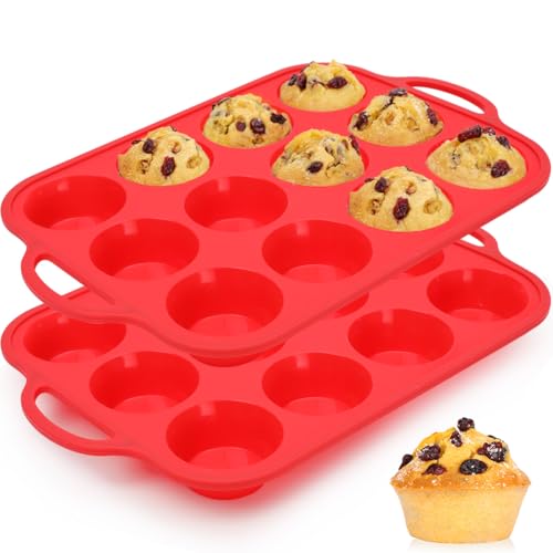 Silicone Muffin Pan (Metal Framed: 12-Cup Regular)