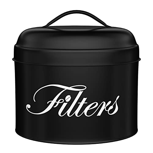 Black Basket Coffee Filter Holder With Lid