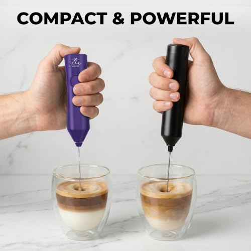 Rechargeable Milk Frother Handheld (ZK Dynamic Tornado Purple / Rechargeable Z1 Motor Max)