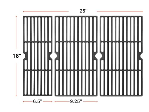 18" Cast Iron Grill Grates for Charbroil Performance 4 Burner (18"x25"performance 4 burner)
