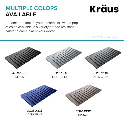 Self Draining Silicone Dish Drying Mat or Trivet for Kitchen Counter in Light Grey (Drying Mat / Light Grey)