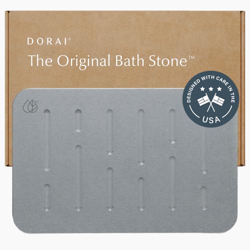 Home Stone Bath Mat (Rain Ash / 1 Pack)