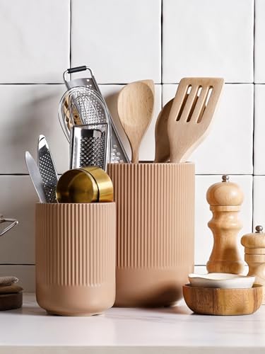 Utensil Holder for Kitchen Counter (Dusty Coral)