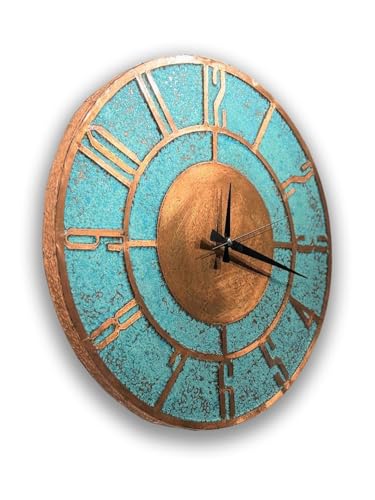 Handmade Copper Wall Clock Artisan Touch in Every Piece (Timeless Patina / 11)