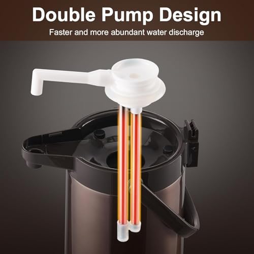 Coffee Dispenser with Pump (2PCS-Gold Brown)