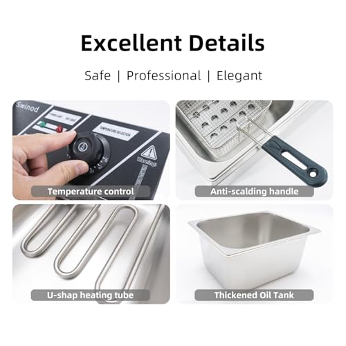 Electric Deep Fryer with Basket for Home Use (81)