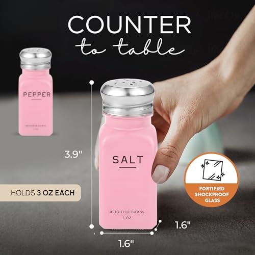 Pink Salt and Pepper Shakers Set by Brighter Barns (Pink)