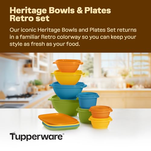 Heritage 20 Piece Retro Set (20 Piece Retro Bowls & Plates Set)