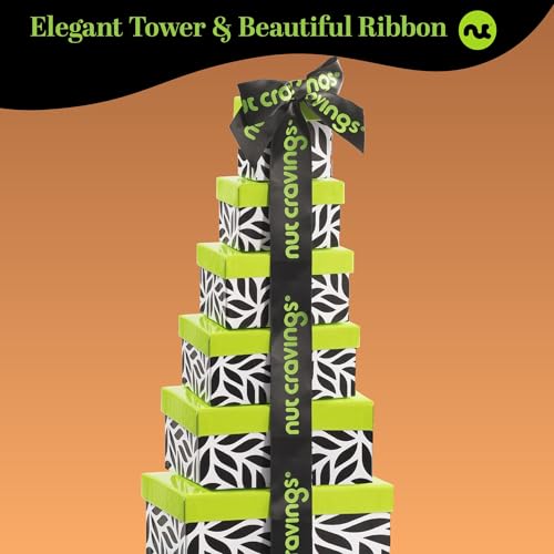 Dried Fruit & Mixed Nuts Gift Basket (Leaf - 6 Tier Tower)