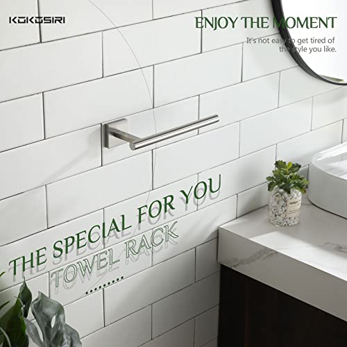 Towel Holder Brushed Nickel Bathroom Accessory Hand Towel Bars Wall Mounted Kitchen Cabinet Paper Holder Stainless Steel 2 Pack (Brushed Nickel / 2 Pack)