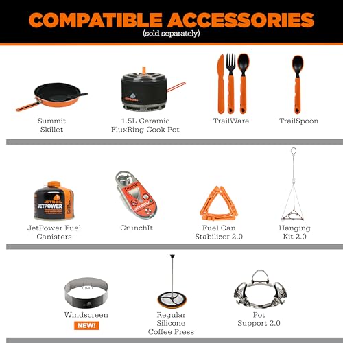 Flash 1.0L Portable Fast Boil Stove for Camping and Backpacking with 1 (Mountainscape / 1 Liter)