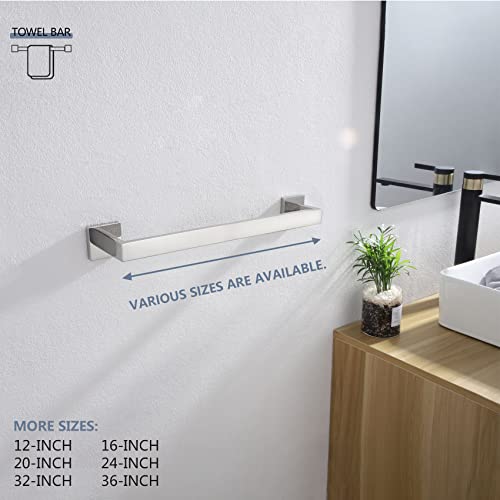 16 Inch Single Towel Bar (Polished Chrome / 16-Inch)