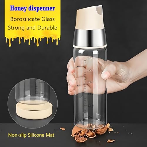 Honey Dispenser No Drip with Scale (10oz-2pack)