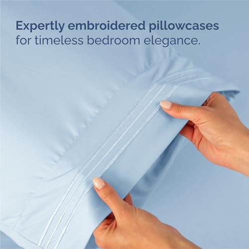 King Size 4 Piece Sheet Set (24 - Sky Blue / King)