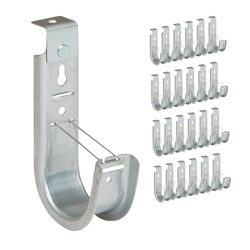 Ceiling Mount J Hook 2” with Retainer Clip (25 Count)
