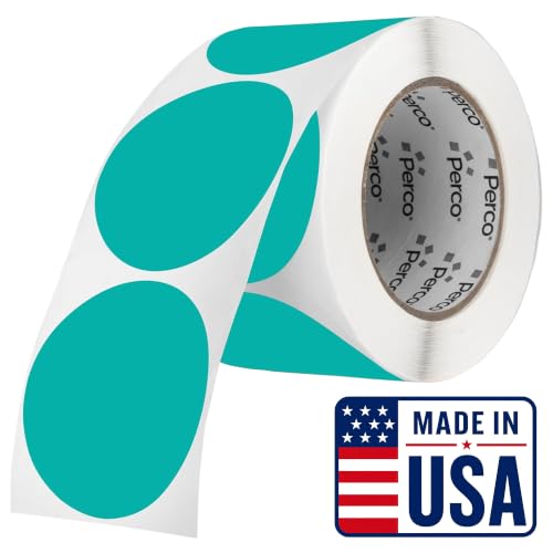 Teal Round Circle Dot Sticker 3 (Teal / 3 Inch)