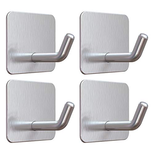 Adhesive Hooks for Shower Wall (Silver)