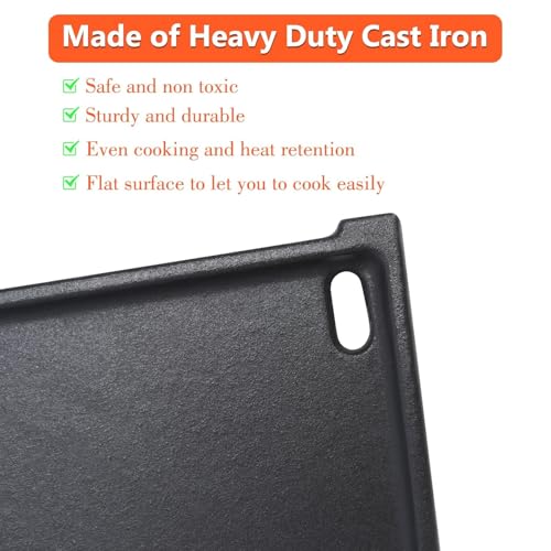 Cast Iron Griddle for Weber Q2000N (16" x 11.2" x 0.4")