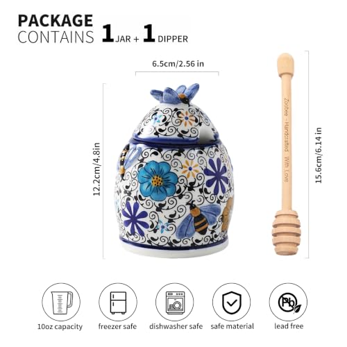 10oz Hidden Nook Handpainted Ceramic Honey Jar (Hidden Nook)