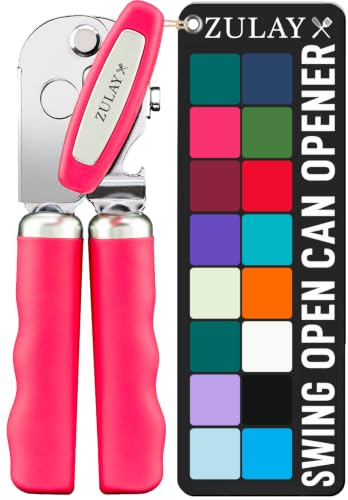 Stainless Steel Swing Open Manual Can Opener Comfortable Grip (Dragonfruit / Swing Open)