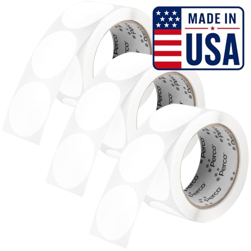 White Perforated Round Circle Dot Sticker 2 (White / 2 Inch)