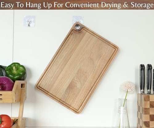 Acacia Wood Cutting Board (15"L x 10"W)