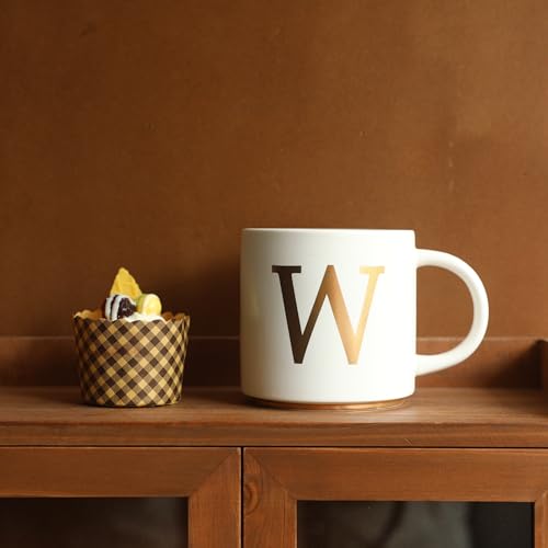 Monogram Ceramic Mugs (gold-W)