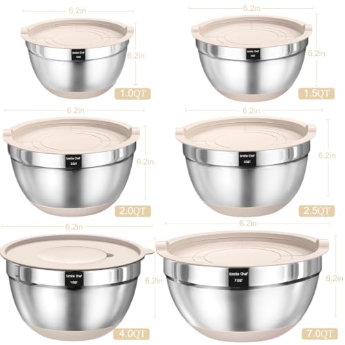 Mixing Bowls with Airtight Lids Set (Khaki)