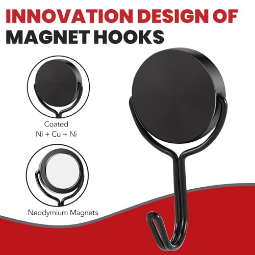 Magnetic Hooks for Cruise Cabins 50Lbs+ Heavy Duty Magnet Hook