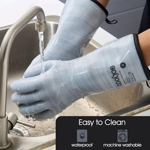 Heat Resistant Oven Gloves (Blue / Small)