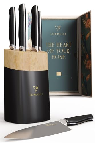 Lordelle 5 Pc Knife Block Set (Vintage Ink)