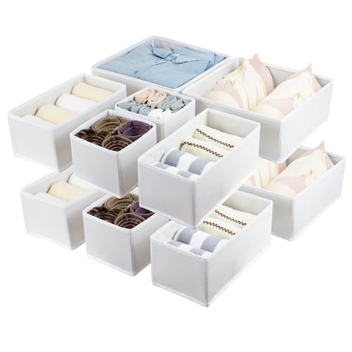 12 Pack Drawer Organizer Clothes (White / 12 Pack)