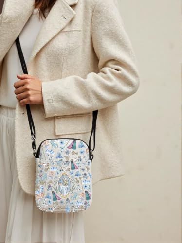 Snow Princess Gift Princess Fan Gift Movie Cartoon Character Present Crossbody Bag (Snow Cr)