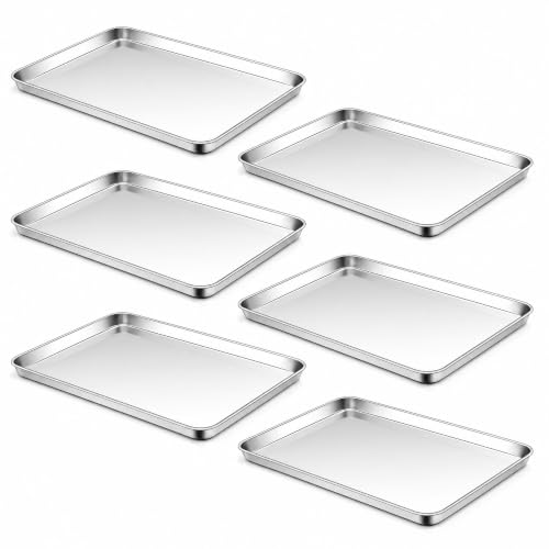 18x13 Inches Stainless Steel Half Baking Sheet Set of 6 (17.5x13x1)