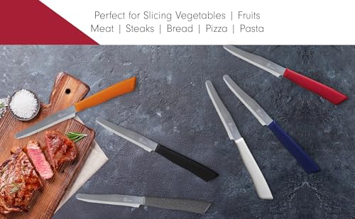 6 kitchen Knives Set (Orange)