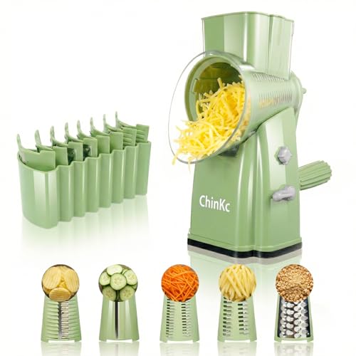 Upgrade Rotary Cheese Grater Shredder with Handle