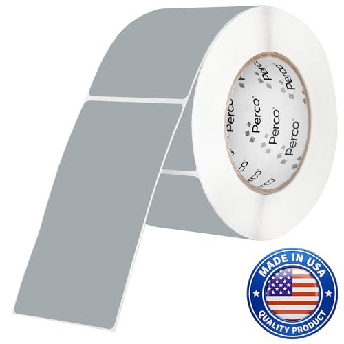 Grey 3x5 Inch Perforated Sticker Labels (Mini Roll / Grey)