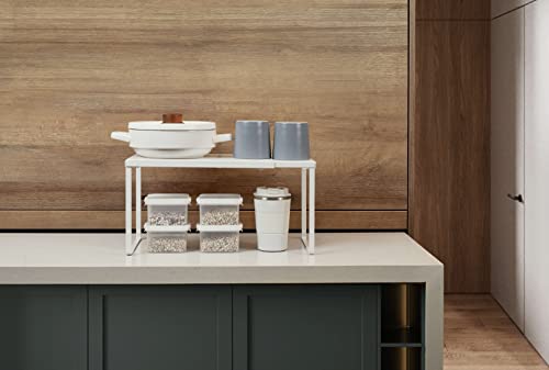 Expandable Cabinet Shelf (White / 10’’D * 14.56-24.6’’W * 8.46’’H)