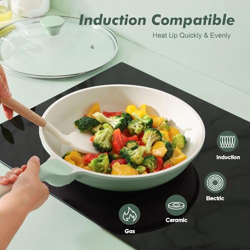 Nonstick Ceramic Frying Pan 11 (11 Inch / Mint Green)